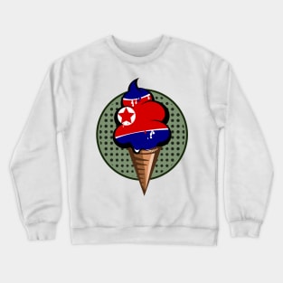 North Korean flag ice cream Crewneck Sweatshirt